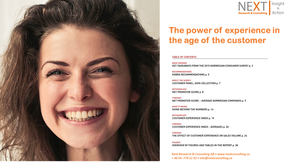 Rapport kundupplevelsens betydelse